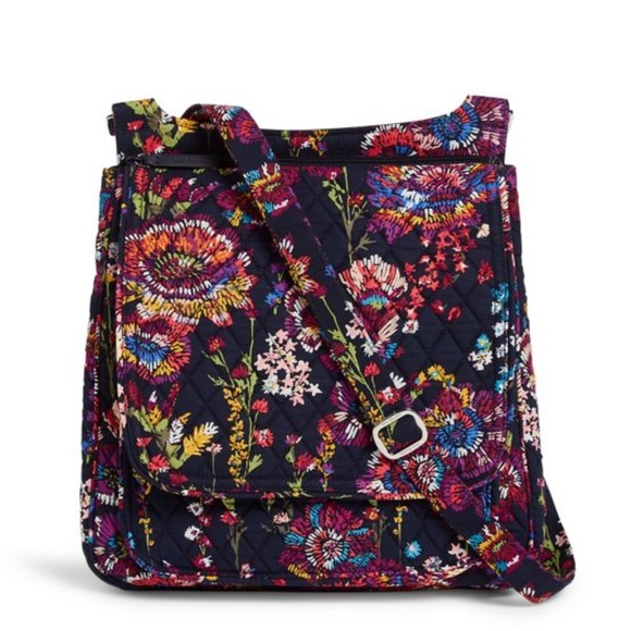 Vera Bradley | Bags | Vera Bradley Mail Bag In Midnight Wildflowers ...